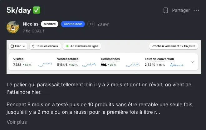 Résultat membre ECC