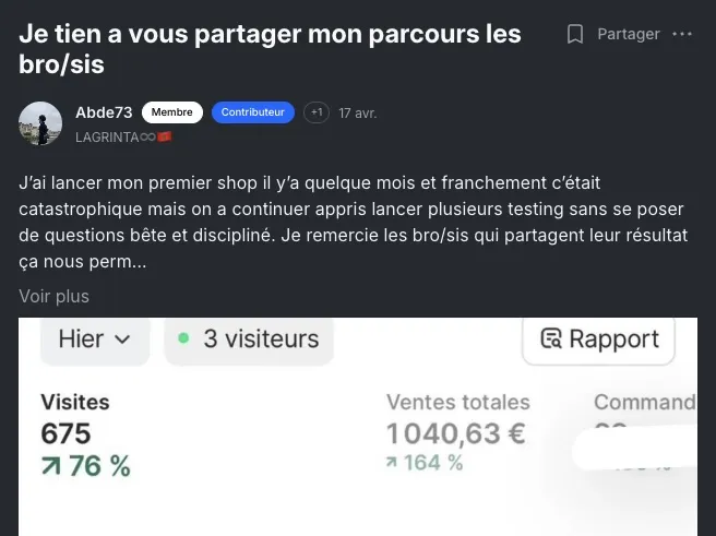 Résultat membre ECC